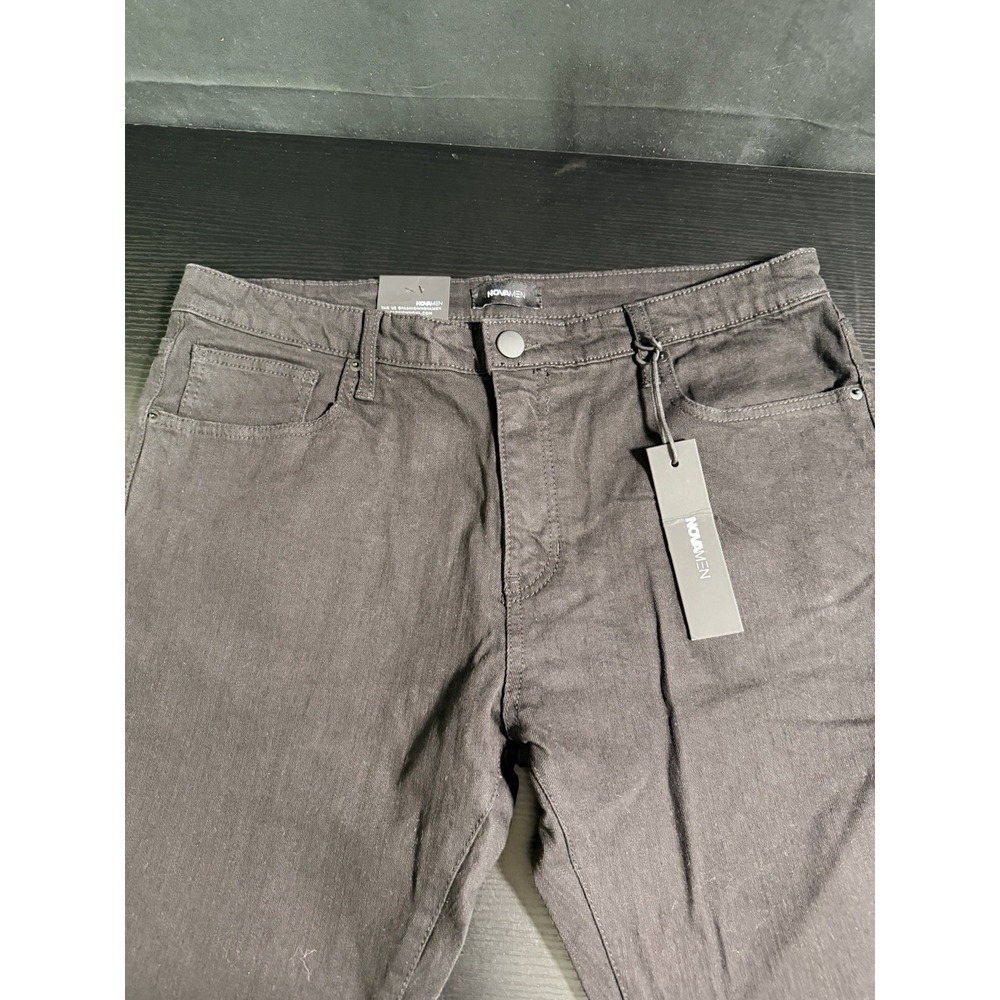 Fashion Nova Jeans Size 36 Stacked Skinny Pants Mens Black Denim New Tags NWT